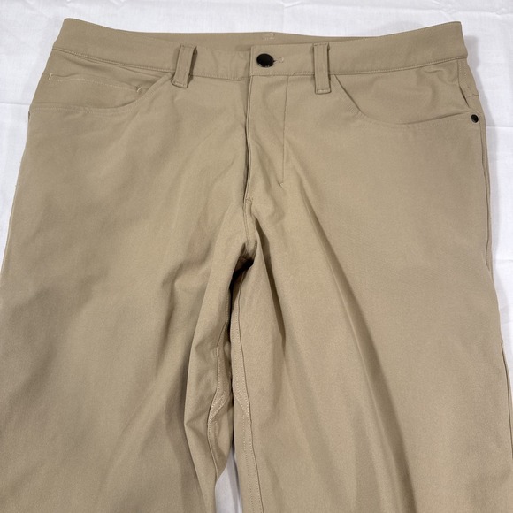 PANTS GOLF Lululemon ABC 5-Pocket Men 31 X 30 TAN Classic Fit Technical LM5426S - Picture 2 of 9